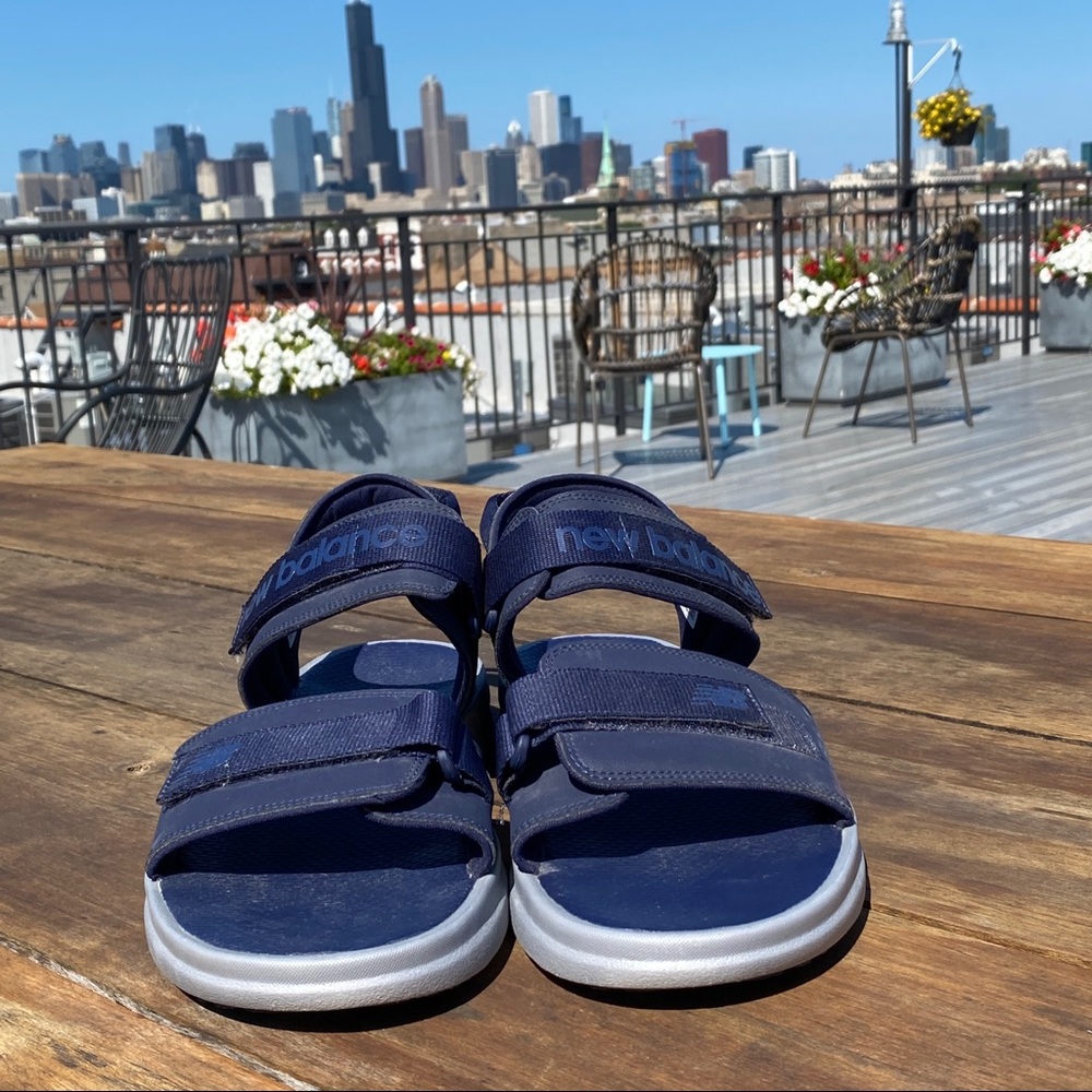 New Balance 250 Sandals Navy Blue Men's Size 14 - Picture 2 of 7